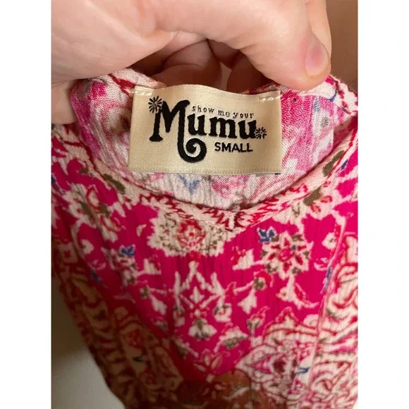 Show Me Your Mumu | Pink & Brown Beatrice Playsuit in Murocco Cloud Size Medium - Picture 4 of 7